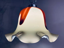 Load image into Gallery viewer, 1970s Murano Glass and Chrome Pendant Light