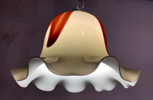 Load image into Gallery viewer, 1970s Murano Glass and Chrome Pendant Light