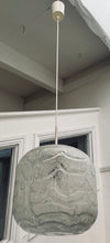 Load image into Gallery viewer, 1970s Large Doria Leuchten Crackle Glass Hanging Light