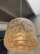 Load image into Gallery viewer, 1970s Large Doria Leuchten Crackle Glass Hanging Light