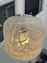 Load image into Gallery viewer, 1970s Large Doria Leuchten Crackle Glass Hanging Light