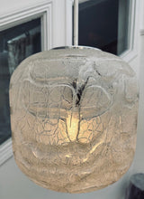 Load image into Gallery viewer, 1970s Large Doria Leuchten Crackle Glass Hanging Light