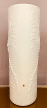 Load image into Gallery viewer, 1970s Peill & Putzler White 'Feather' Cylindrical Vase