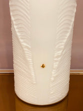 Load image into Gallery viewer, 1970s Peill & Putzler White 'Feather' Cylindrical Vase