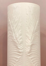 Load image into Gallery viewer, 1970s Peill & Putzler White 'Feather' Cylindrical Vase