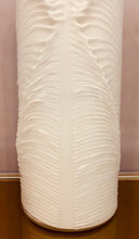 Load image into Gallery viewer, 1970s Peill & Putzler White 'Feather' Cylindrical Vase