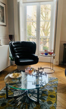 Load image into Gallery viewer, 1970s Merrow Associates Round Glass & Chrome Coffee Table