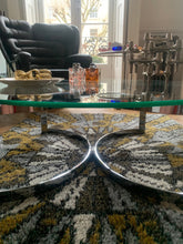 Load image into Gallery viewer, 1970s Merrow Associates Round Glass & Chrome Coffee Table