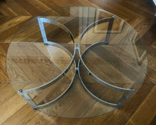 Load image into Gallery viewer, 1970s Merrow Associates Round Glass & Chrome Coffee Table