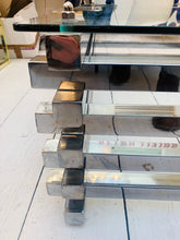 Load image into Gallery viewer, 1970s Italian Stacked Rectangular Chrome & Glass Coffee Table
