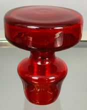 Load image into Gallery viewer, 1970s Red Glass Flask with Stopper