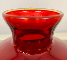Load image into Gallery viewer, 1970s Red Glass Flask with Stopper