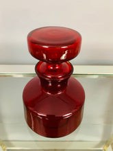 Load image into Gallery viewer, 1970s Red Glass Flask with Stopper