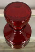Load image into Gallery viewer, 1970s Red Glass Flask with Stopper