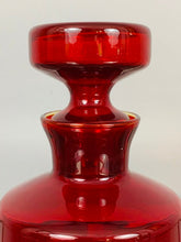 Load image into Gallery viewer, 1970s Red Glass Flask with Stopper