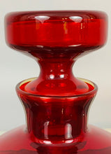 Load image into Gallery viewer, 1970s Red Glass Flask with Stopper