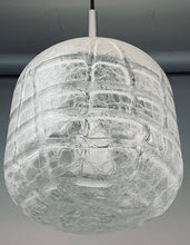 Load image into Gallery viewer, 1970s Small Doria Leuchten Crackle Glass Hanging Light