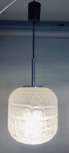 Load image into Gallery viewer, 1970s Small Doria Leuchten Crackle Glass Hanging Light