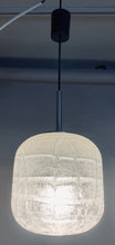Load image into Gallery viewer, 1970s Small Doria Leuchten Crackle Glass Hanging Light