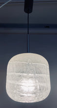 Load image into Gallery viewer, 1970s Small Doria Leuchten Crackle Glass Hanging Light