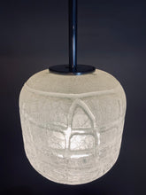 Load image into Gallery viewer, 1970s Small Doria Leuchten Crackle Glass Hanging Light