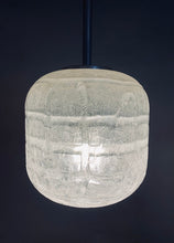 Load image into Gallery viewer, 1970s Small Doria Leuchten Crackle Glass Hanging Light