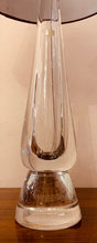 Load image into Gallery viewer, 1970s Belgium Clear Glass Table Lamp