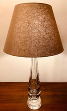 Load image into Gallery viewer, 1970s Belgium Clear Glass Table Lamp