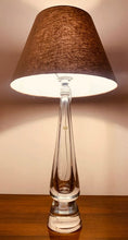 Load image into Gallery viewer, 1970s Belgium Clear Glass Table Lamp