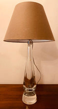 Load image into Gallery viewer, 1970s Belgium Clear Glass Table Lamp