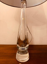 Load image into Gallery viewer, 1970s Belgium Clear Glass Table Lamp