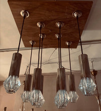 Load image into Gallery viewer, 1970s German Chrome and Glass Pendant Lights
