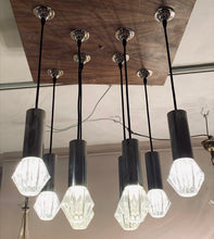 Load image into Gallery viewer, 1970s German Chrome and Glass Pendant Lights