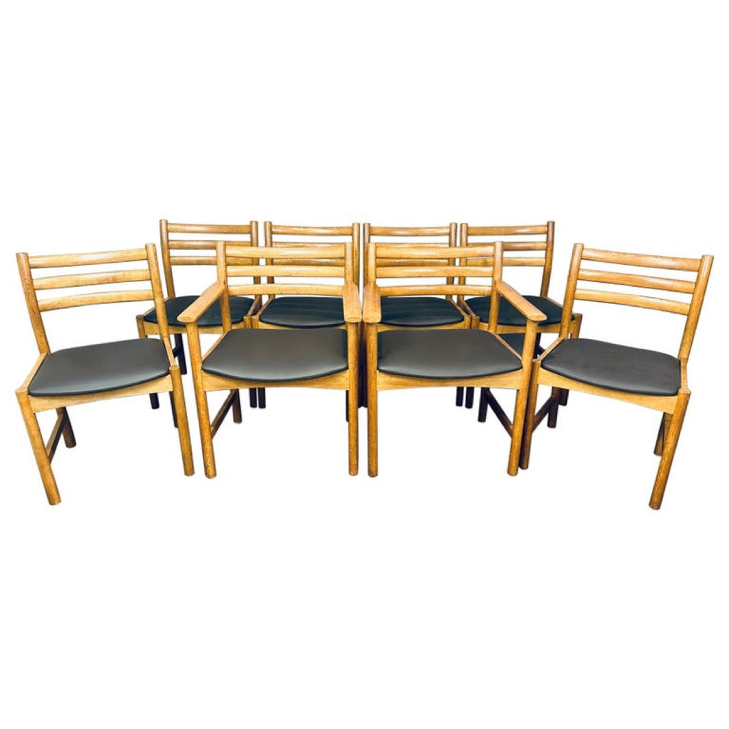 Set of 8 Oak Danish P. Volther for Sorø Stolefabrik Dining Chairs