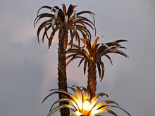 Load image into Gallery viewer, Brass Palm Tree Floor Lamp