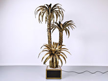 Load image into Gallery viewer, Brass Palm Tree Floor Lamp