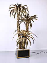 Load image into Gallery viewer, Brass Palm Tree Floor Lamp