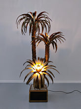 Load image into Gallery viewer, Brass Palm Tree Floor Lamp