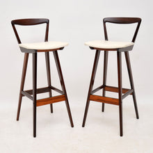 Load image into Gallery viewer, Pair of Danish Rosewood Bar Stools By Henry Rosengren Hansen