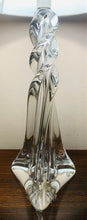 Load image into Gallery viewer, 1970s Cristal D’Arques Twisted Glass Table Lamp