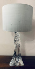Load image into Gallery viewer, 1970s Cristal D’Arques Twisted Glass Table Lamp