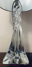 Load image into Gallery viewer, 1970s Cristal D’Arques Twisted Glass Table Lamp