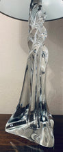 Load image into Gallery viewer, 1970s Cristal D’Arques Twisted Glass Table Lamp