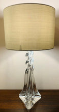Load image into Gallery viewer, 1970s Cristal D’Arques Twisted Glass Table Lamp