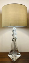 Load image into Gallery viewer, 1970s Cristal D’Arques Twisted Glass Table Lamp