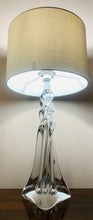 Load image into Gallery viewer, 1970s Cristal D’Arques Twisted Glass Table Lamp