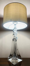 Load image into Gallery viewer, 1970s Cristal D’Arques Twisted Glass Table Lamp