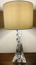 Load image into Gallery viewer, 1970s Cristal D’Arques Twisted Glass Table Lamp