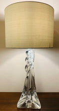 Load image into Gallery viewer, 1970s Cristal D’Arques Twisted Glass Table Lamp