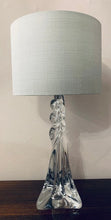 Load image into Gallery viewer, 1970s Cristal D’Arques Twisted Glass Table Lamp